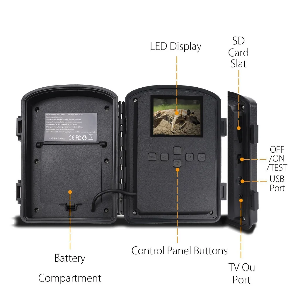 Motion Activated Hunting Camera Night Vision Waterproof Game Camera 16MP/20MP Trail Camera for Wide Life Monitoring