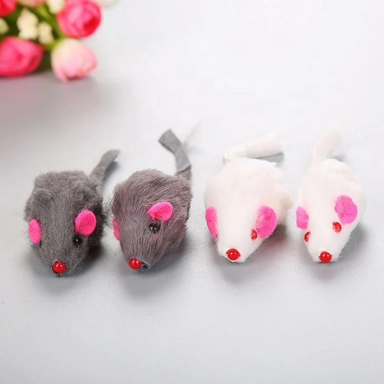 
Hefei SY Rabbit Fur False Mouse Pet Cat Toys Mini Funny Playing Toys For Cats Kitten 