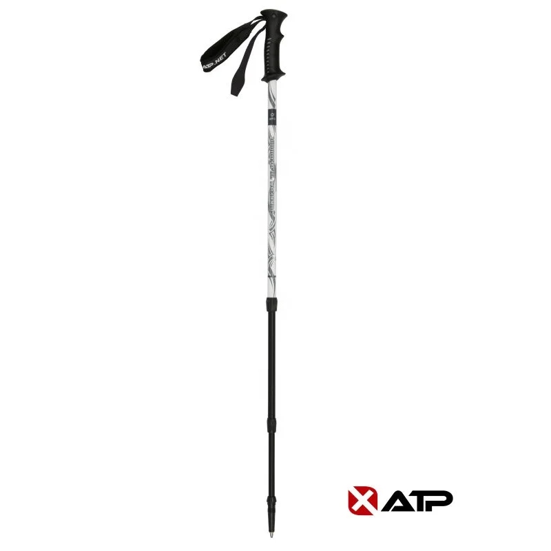Custom Logo & Color Hiking Sticks Trekking Poles Rotating Lock Buckle Strap 3 Section Aluminum Alloy 7075 Trekking Poles