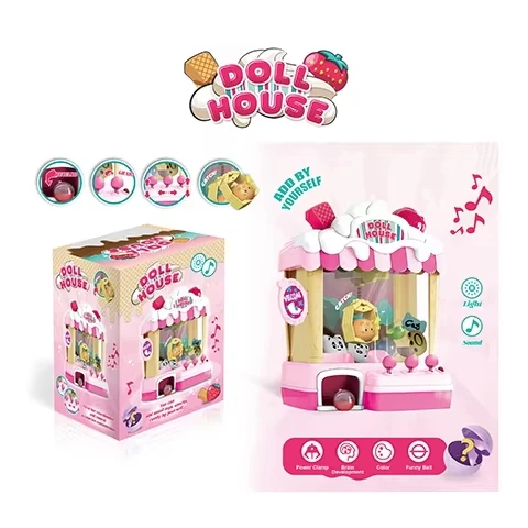 Children Puzzle Education Funny Table Desktop Game Toys Large Doll House Machine Toys With 10 Balls And 6 Dolls For Kids