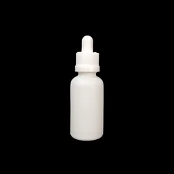Frosted Essential Oil Bottle pipette 30ml White Glass Dropper Bottle with glass lid