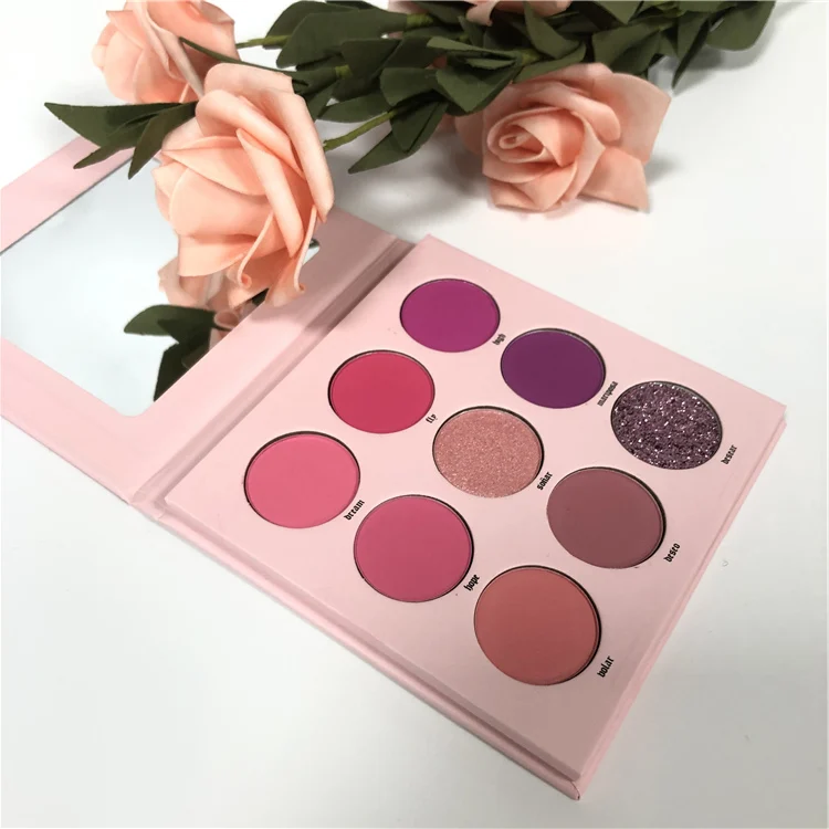 High pigment cruelty free empty talc free eyeshadow palette private label luminous