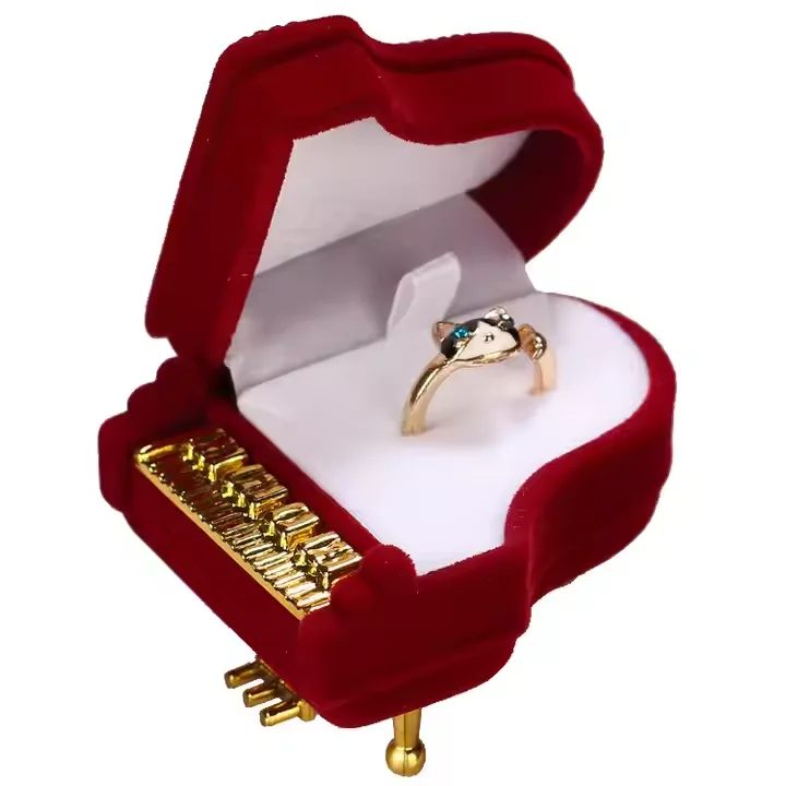 Mini Piano Custom Jewelry Box Wedding Decoration Valentines day gift Ring Box