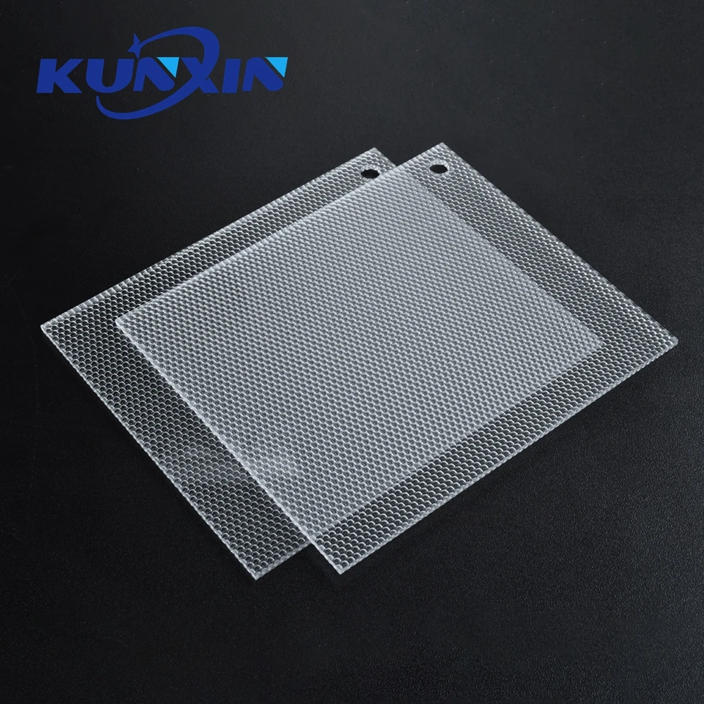 Kunxin Cuttable 1220x2440 1.5mm 2mm Translucent UGR Diffuser Honeycomb Acrylic Led Sheet