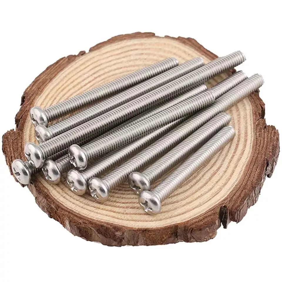 Factory Direct Sale High Quality DIN7985 Stainless Steel 304 Cross recessed raised pan head cheese head screws 1000pcs/bag