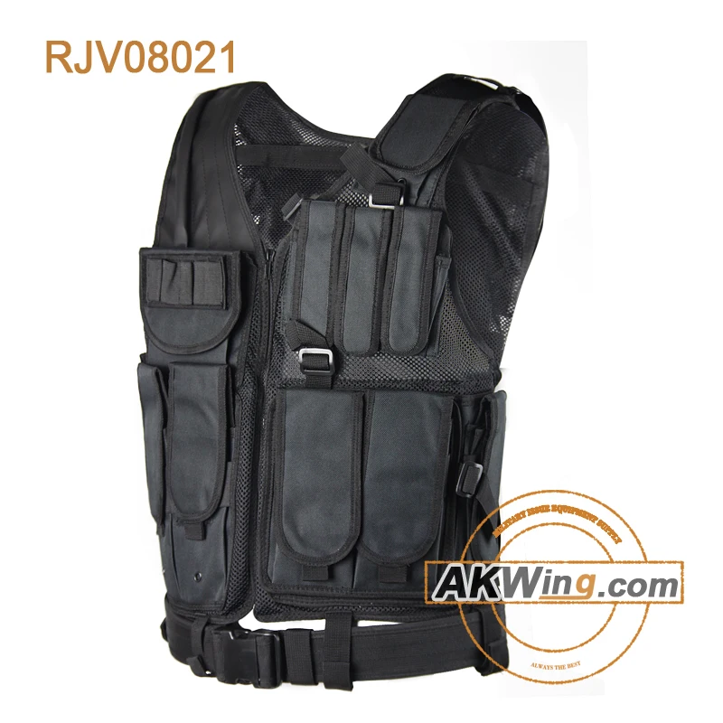 AKWING mesh lightweight outdoor hunting shooting men molle SWAT army military tactical combat vest