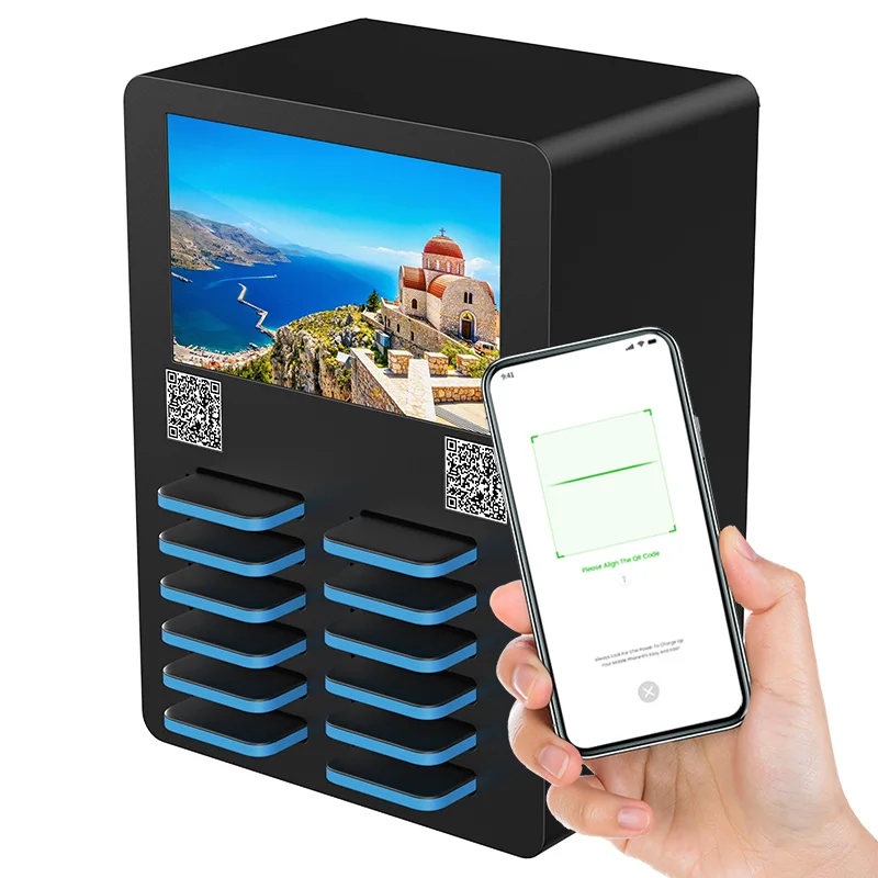 STW restaurant table 12 slots share power bank station rental power bank