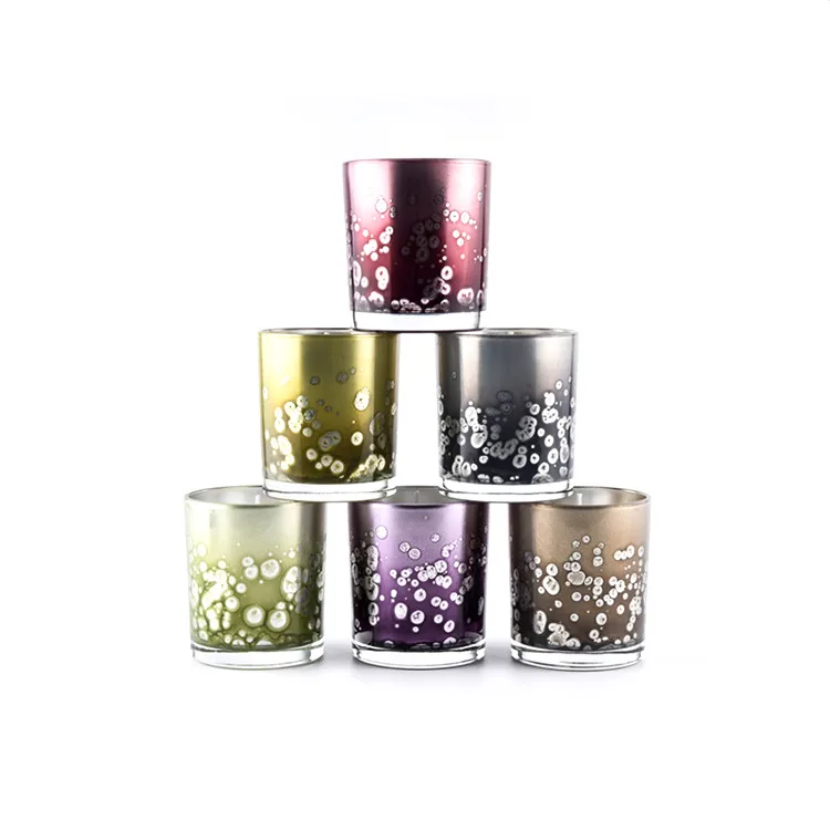China Factory Promotion Murano Votive Jar Mercury Glass Candle Holders Wholesale With Best Quality