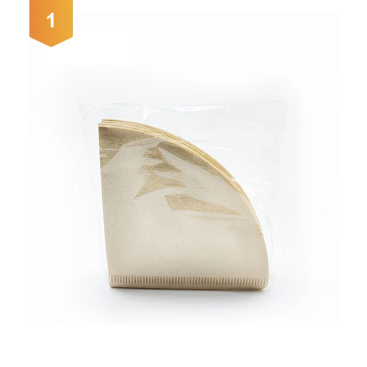 Newest High Quality V60 White Yellow Color V Shape Paper Coffee Filter Natural V01 V02 Coffee Filter Paper For Tea Bags