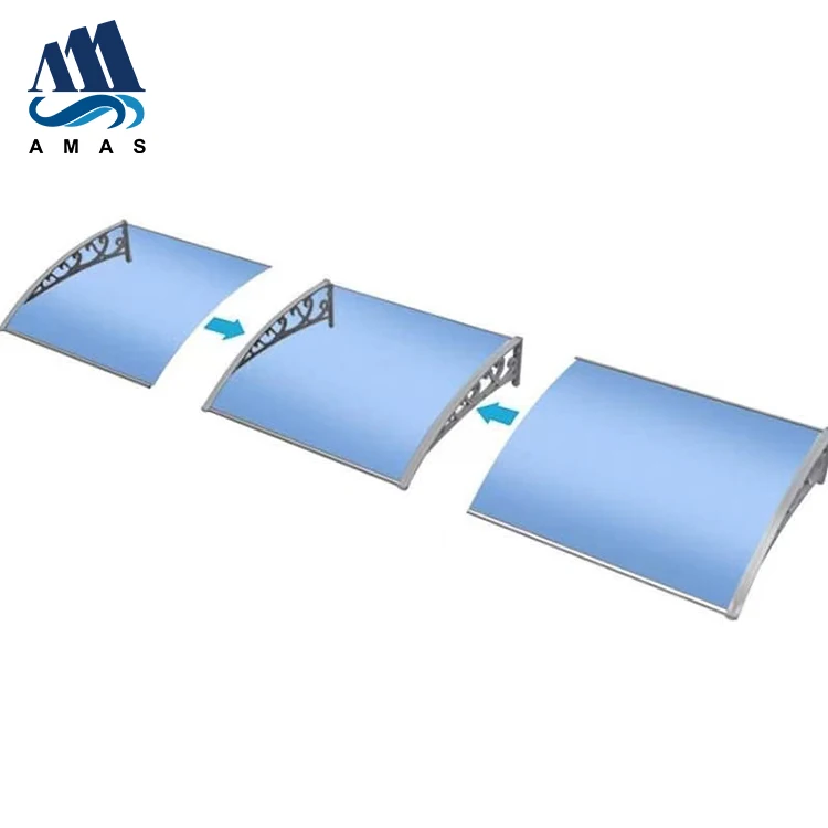 Amas side wall awning colored diy plastic polycarbonate door awning timber doortimber door canopy