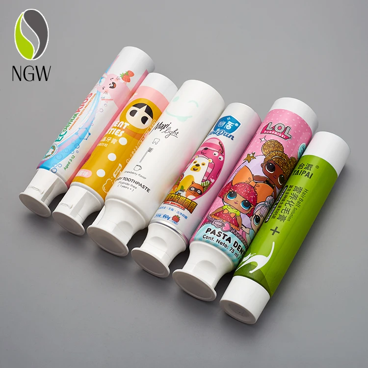 Aluminum / Plastic Material Empty Laminated Tube For Toothpaste