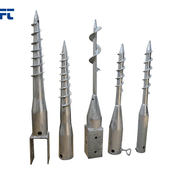 Hot dipped galvanized square style steel pole ground anchor