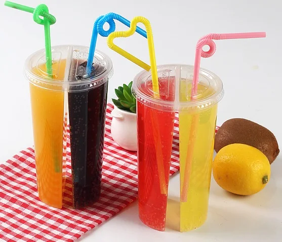  Пластиковые чашки в форме сердца двойная чашка для молока чая boba бесплатный