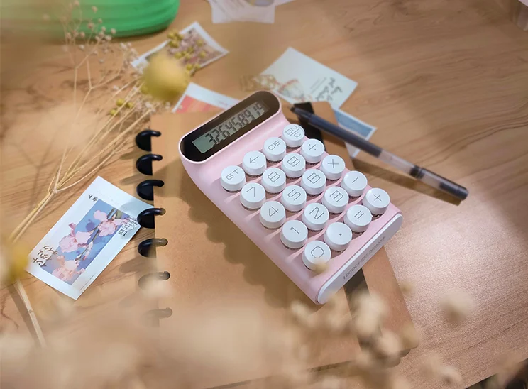 2021 new Office Mechanical Blue Switches Digital Calculator with 10 numbers