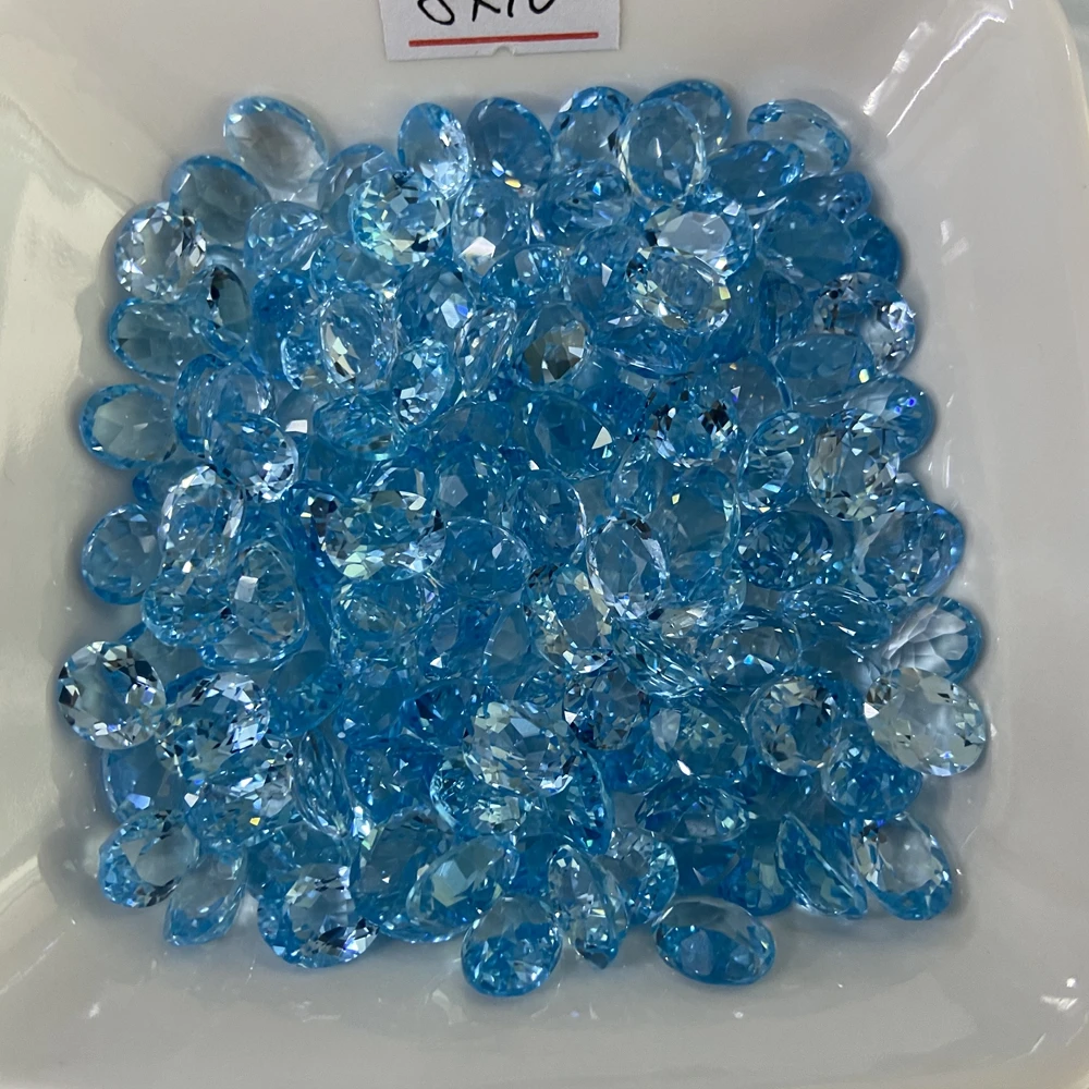 2.1 carat 7*9mm Natural topaz sky blue topaz Oval cut AAA Quality loose gemstone topaz for sale