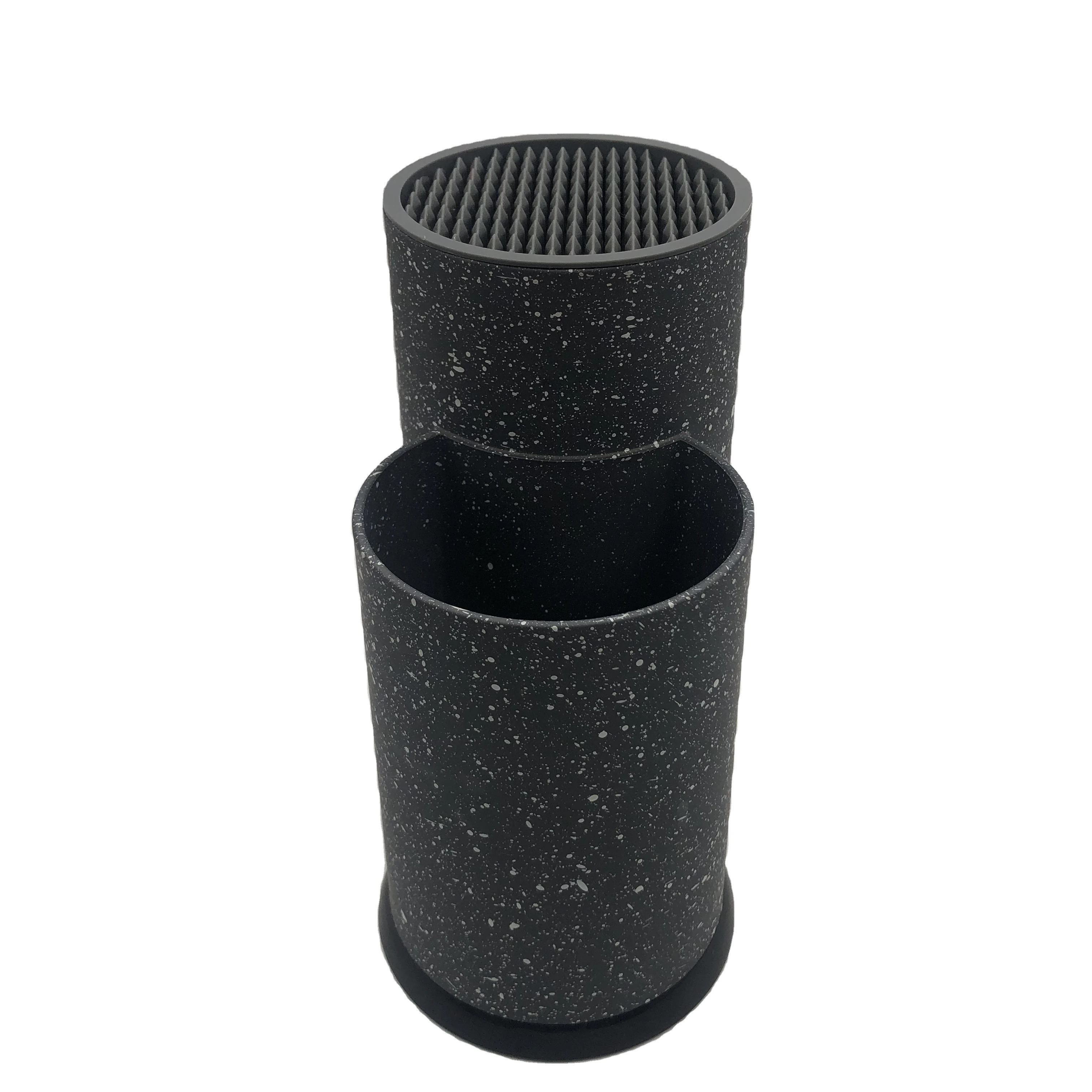 
Factory Custom 2 In 1 kitchenware Scissors Storage Knife Holder Plastic Knife Block Storage Bucket 