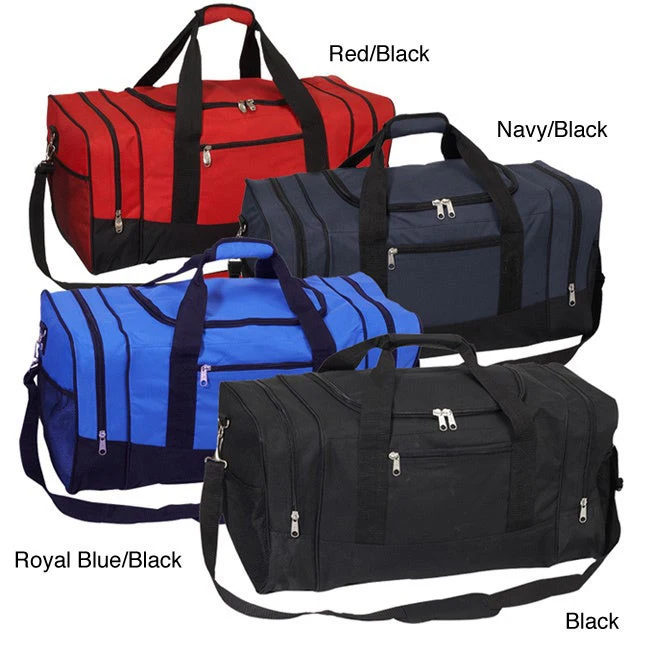 600 Denier Polyester Sport Gear Duffel Bag, Heavy Duty Multi Pocket Large Water-resistant Travel Duffel Bag