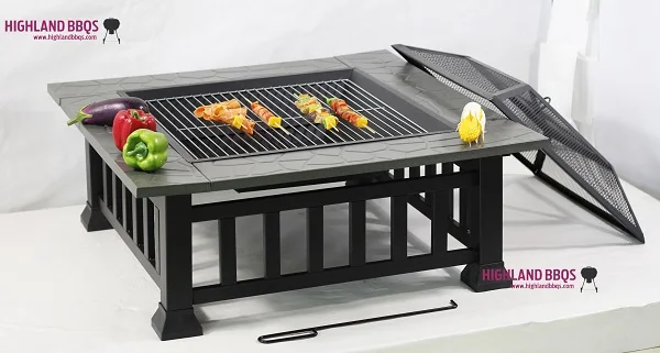 Hot selling  Firepit Square Outdoor Firepit Wood Burning Fire Pit Brazier