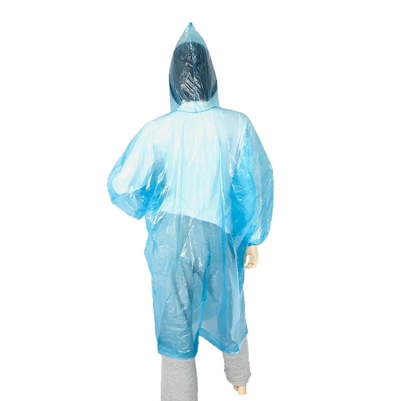 Cheap plastic transparent disposable womens custom rain coat for men