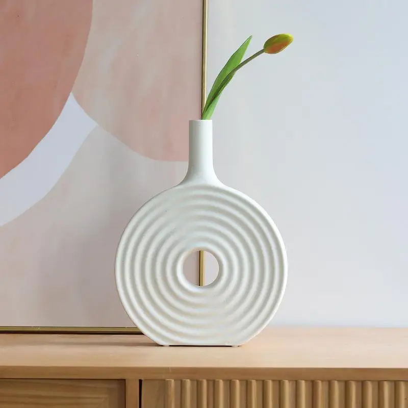 Simple Home Decor Interior Ceramics & Pottery Ceramic Vases Flower Vase for Dried Flowers Center Wedding Tables Table Decoration