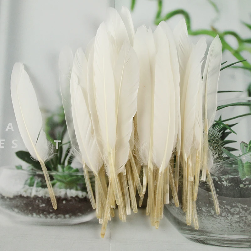 10-15CM Goose Feather Quill DIY Goose Feather For Craft Dreamcatcher Costume Millinery Supplies Carnival Accessories