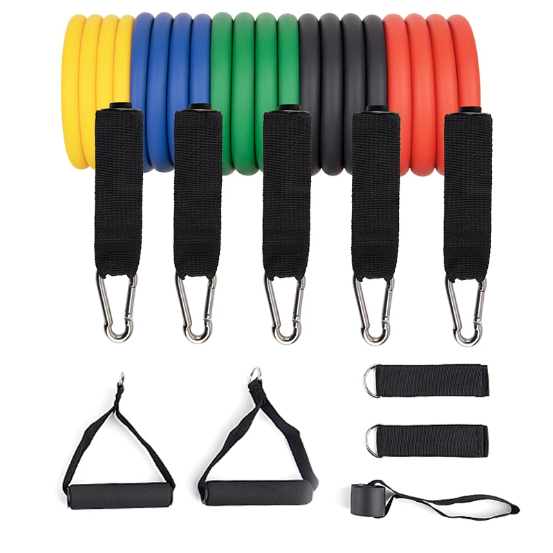 
Men Training Kit Bandas Elasticas 11 Pcs 11pcs Ligas De Resistencia Set Latex Resistance Bands With Door Anchor 