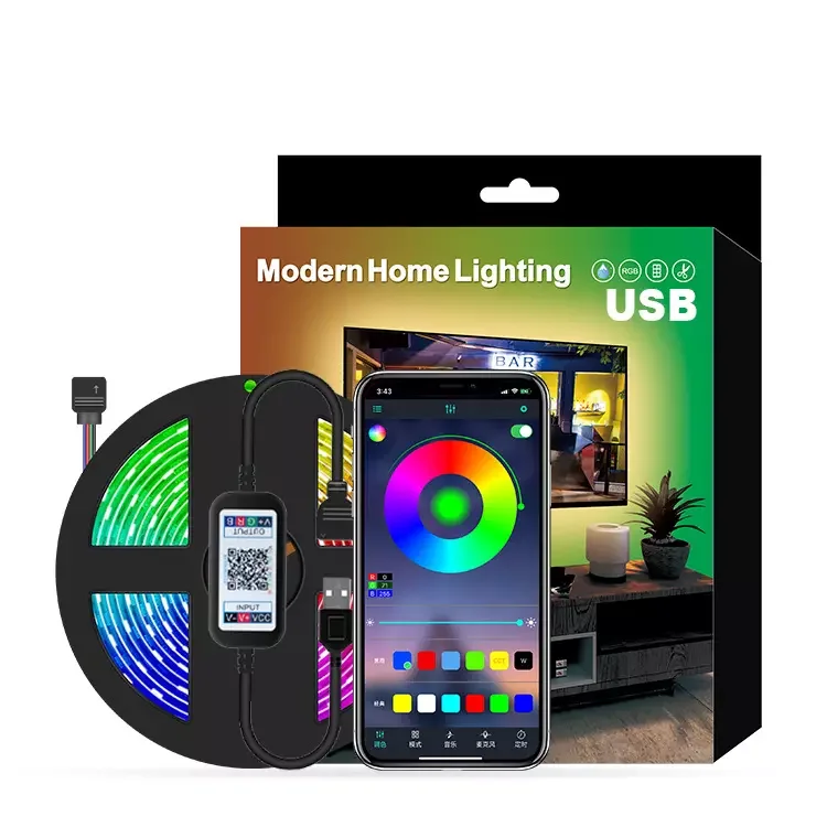 Manufacturer 5v usb led strip 1meter 2m 3m 4m dimmer 5050 10W white dimmable flexible strip light for TV Computer art decoration