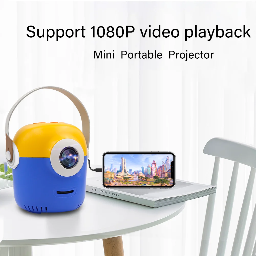 Мини-проектор Touyinger 1080P 200:1 проектор для домашнего