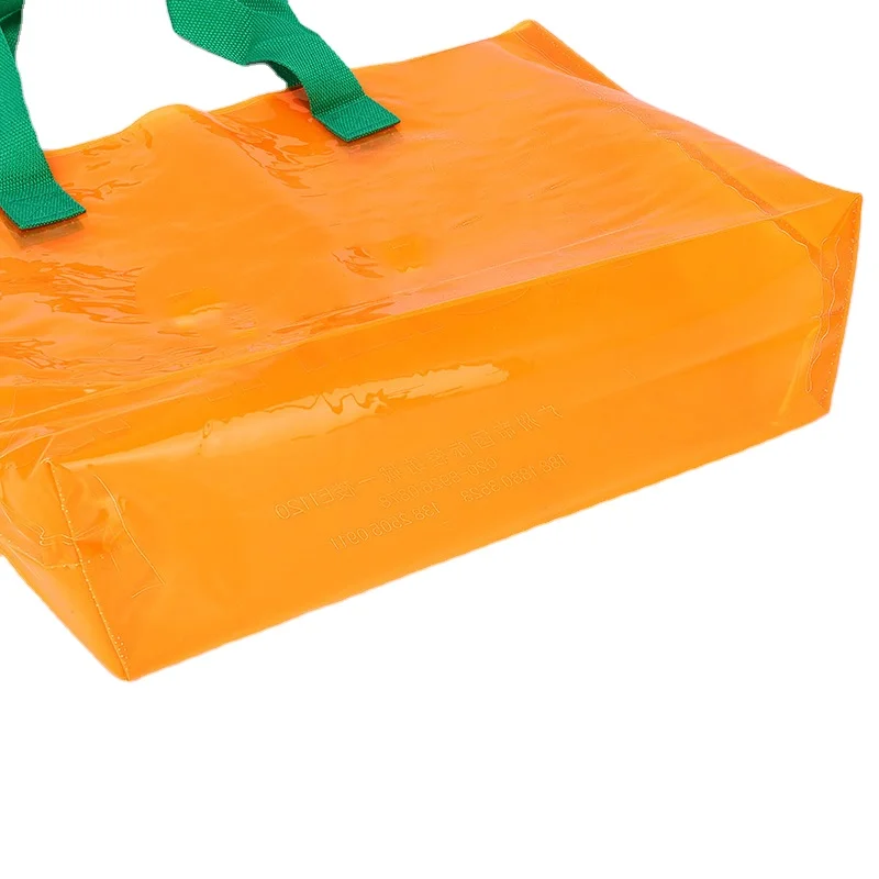 large jelly pvc beach waterproof women shopping tote shoulder clear transparent packing bag wholesale