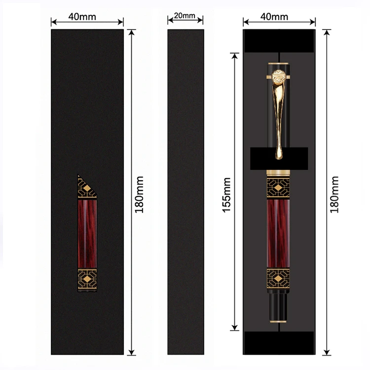 Box Manufacturer High Quality Multiple Colors Paper Box for Metal Pen Customized Logo Accepted Pens Packaging Gift Boxes