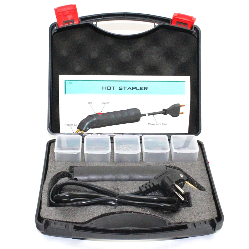 Hot Stapler Plastic Car Bumper Repair Kit Bodywork Fender Fairing Welder Gun Professional Welding Repairing Welding Machine