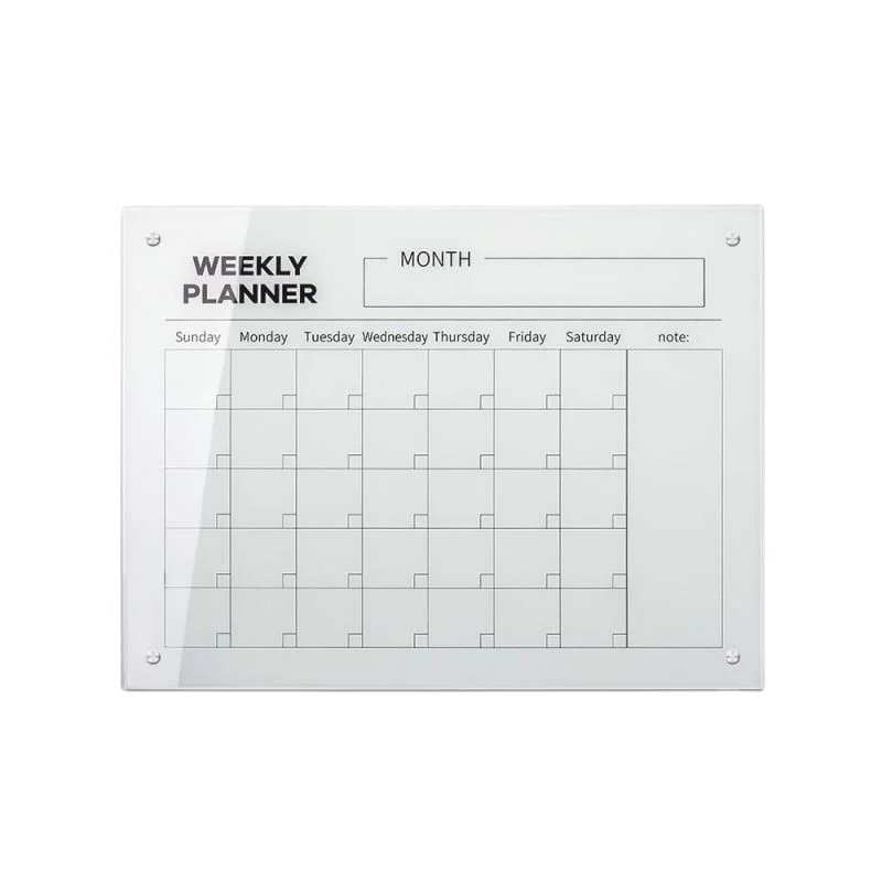 Glass board whiteboard writing board message board with marker and magnetic buttons