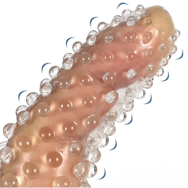 Good Quality Reusable Spike Dotted female masturbator finger penis sleeve Sex Toys adult Sex Finger Toy Masturbation Sleeves