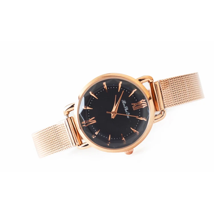 BOSHIYA 3 Hands 12 Scale diamond watch cover Luxury Magnetic Strap ladies womens watches