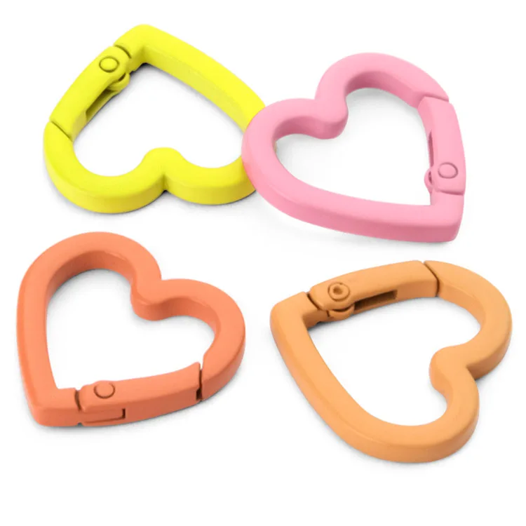 YYX custom heart small locking key carabiner clip climbing snap hook