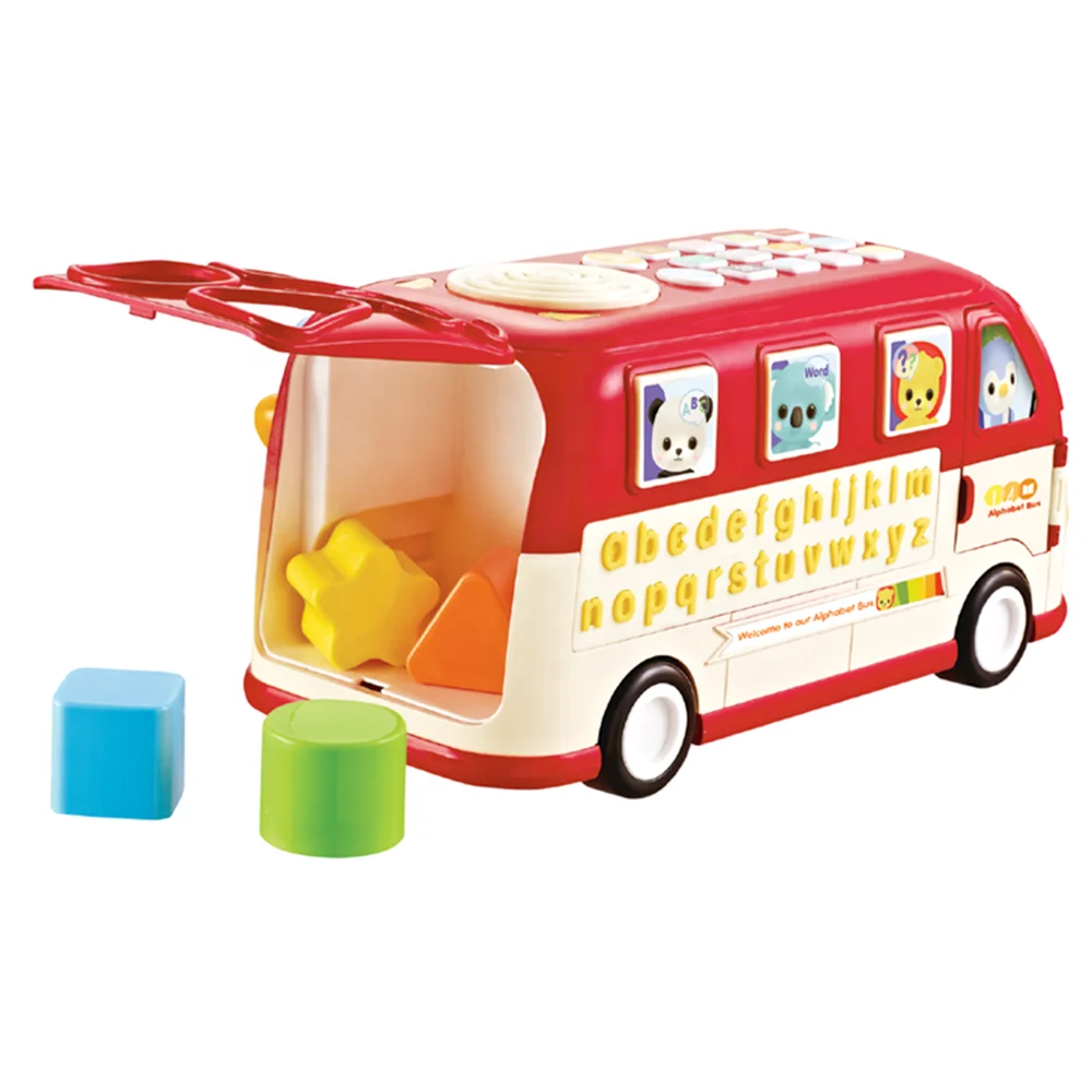 2022 GOODWAY Новая игрушка электронный алфавит и цифры Детский обучающий автобус с музыкой и функцией пианино