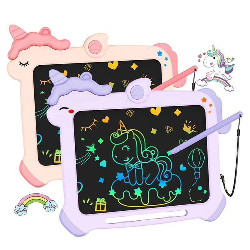 Unicorn Kids Products 8.5 10 inch Child Drawing Tablet Tools Cartoon LCD Writing Tablet Doodle Lcd Writing/Drawing Tablet