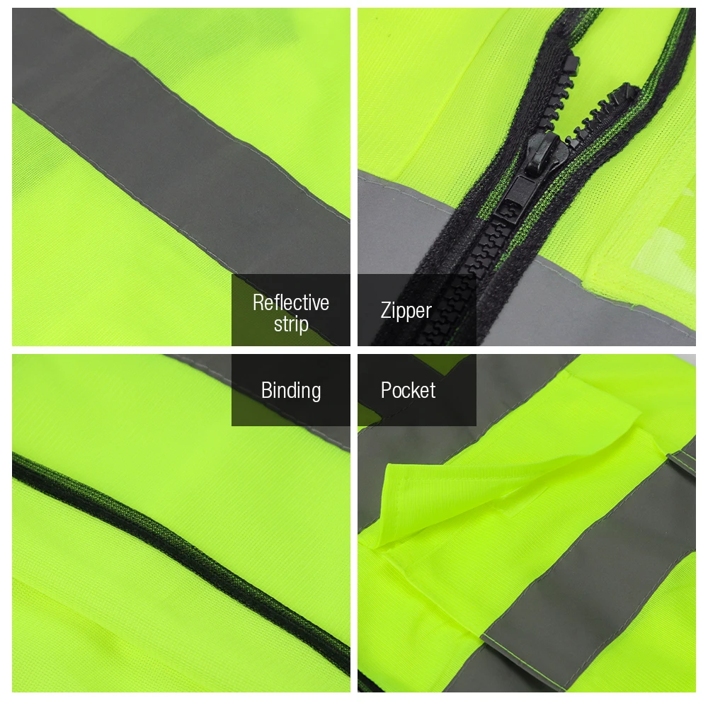 Class 2 warning vest Parade vest Demonstration LED safety vest breathable car