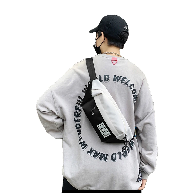 Custom Outdoor Multifunction Nylon Hiking Fanny Pack Chest Bag Running Bumbag Waist Belt Pouch Bag