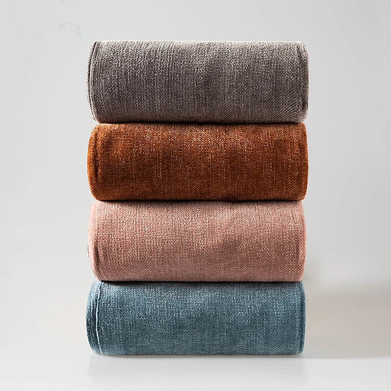Soft Fluffy Chenille Throw Blanket Sofa Throw