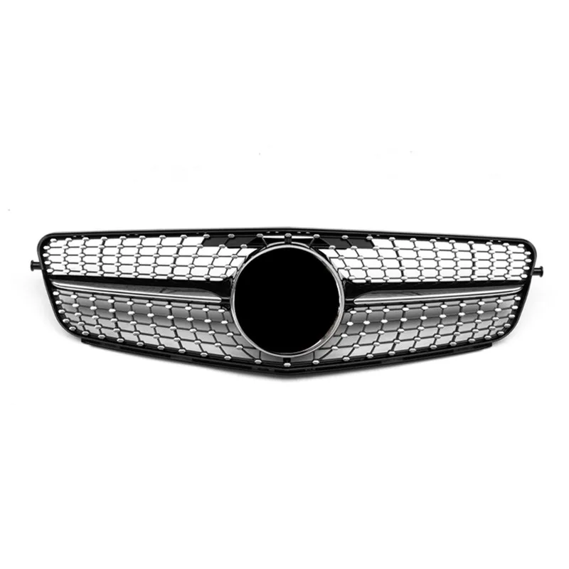 For W204 Diamond front grill ABS Material grille for C Class 2007-2014 Replacement front grille front bumper