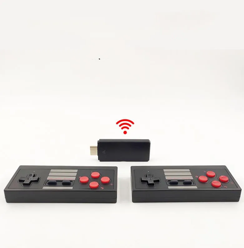 Hot Selling Mini Game Console USB Wireless U03 Handheld TV Video Game Console Build In 621 8 Bit Retro Game Console Dual Gamepad