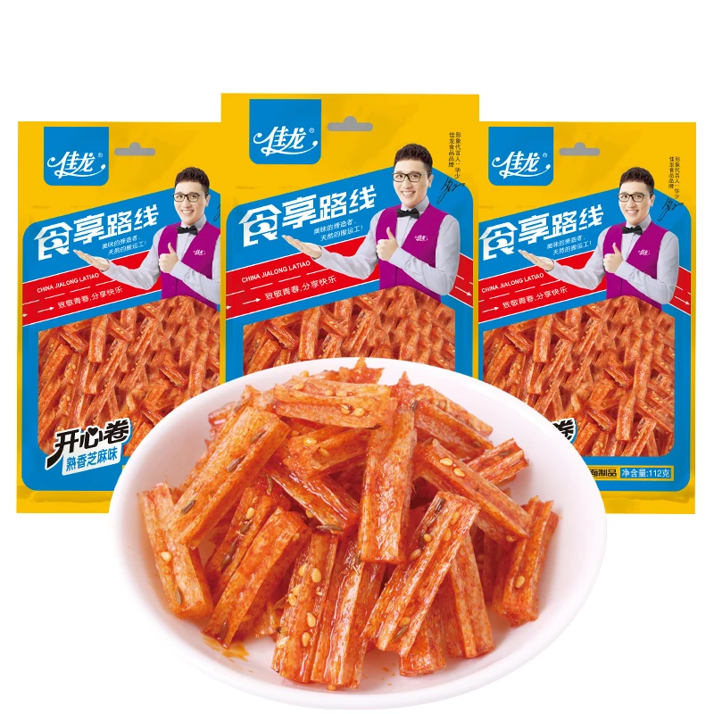112g Jialong chinese food healthy snacks vegan meat Authentic chinese snack with Sweet sesam Flavor for travel