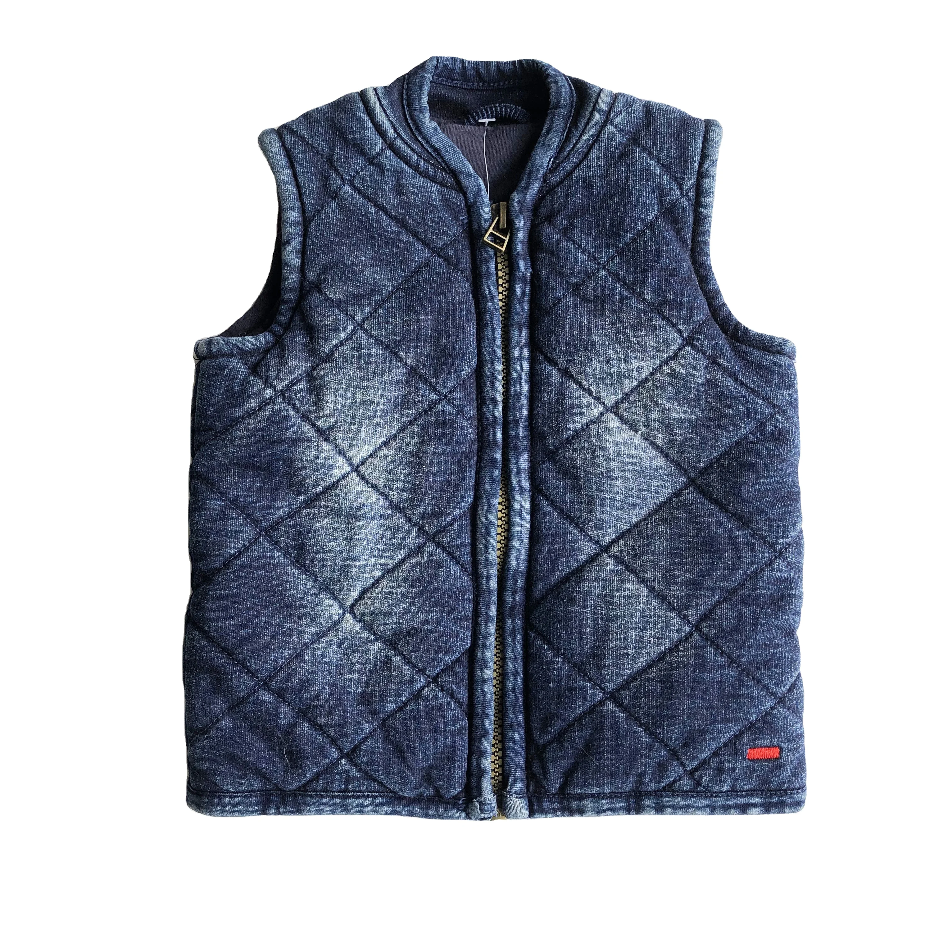 
Factory Sale Various Dark Blue Shell Cotton Elastane Durable Using Baby Vest 