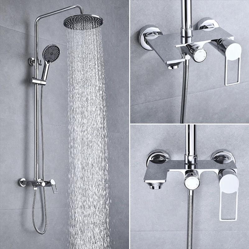 Дешевый настраиваемый смеситель для горячей и холодной воды в современном стиле, экономичный смеситель с одной ручкой для ванной комнаты, набор для душа