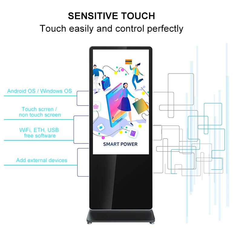 instagram hashtag information infokiosk digital signage advertising player price with printer and screen