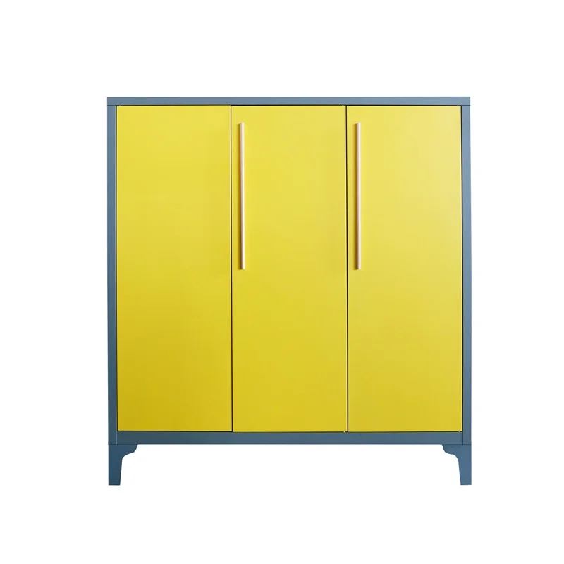 Modern Style Home Shoe Rack Cabinet Metal Shoe Storage Cabinet with Adjustable Shelves