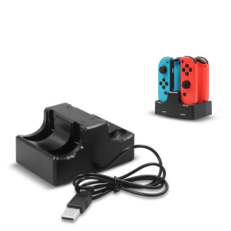 HB-S003 Nintend Switch Portable USB Charging Adapter Stand Console Handle 4 Seat Charger for Joy-Con Nitendo