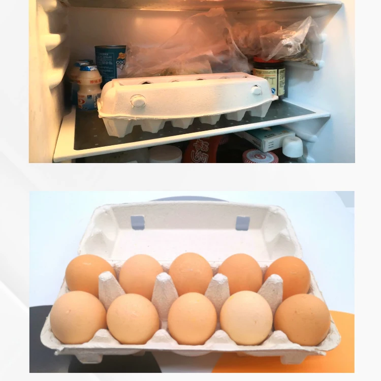 Paper Egg Box with curved edge 15 pieces of two-color egg gift box supermarket gift eco-degradable paper