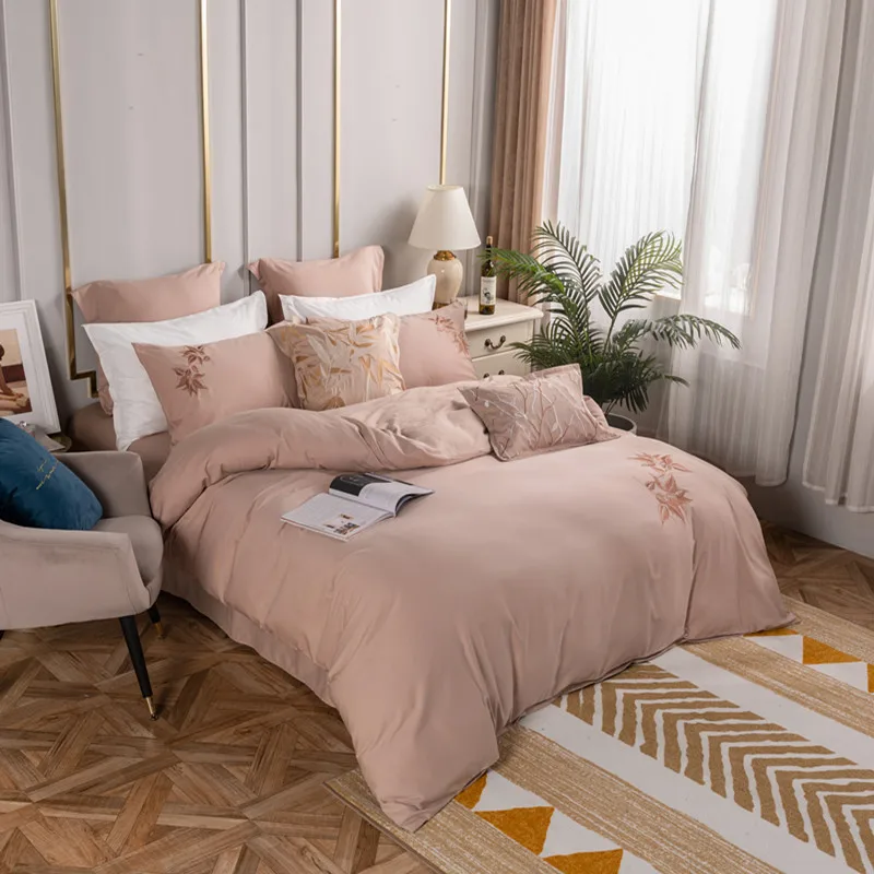 JIHUA factory directly supply cotton materials fabric bedding set pillowcase and sheet sets